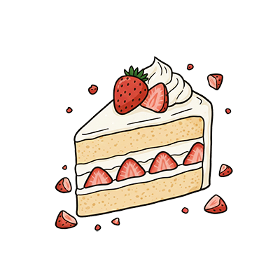 생크림딸기 케이크